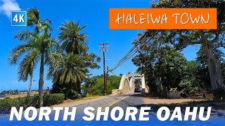 North Shore Haleiwa Town Driving | Oahu Island 🌴 Hawaii 4K Driving