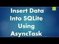Insert data into SQLite database using AsyncTask