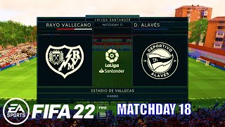 FIFA 22 - Rayo Vallecano vs Alaves La Liga Santander 2021/22 Matchday 18 | Next-Gen Gameplay