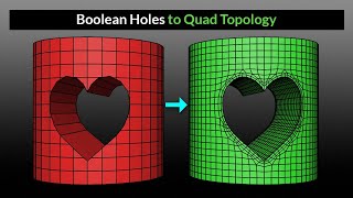 Boolean Holes to Quad Topology | Blender Secrets