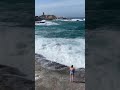 😱crazy people swimming on big waves