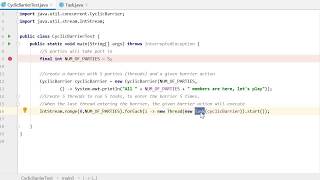 Java CyclicBarrier Super Simple Example and show how CyclicBarrier is reset