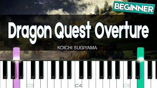 Dragon Quest Overture [Easy Piano Tutorial] | SHEET MUSIC + MIDI 🔥