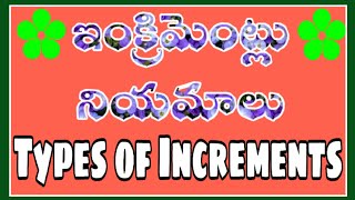 Increments of Government Employees / Types of Uncrements ఇంక్రిమెంట్లు రకాలు