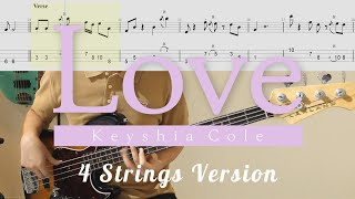 R\u0026B for BASS Practice│Keyshia Cole - Love│4 Strings Version│TAB