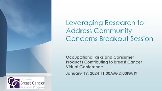 Leveraging Research to Address Community Concerns - 2024 CBCRP Conference Breakout Session