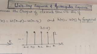 Convolution Sum: Unit Step & Rectangular Sequence
