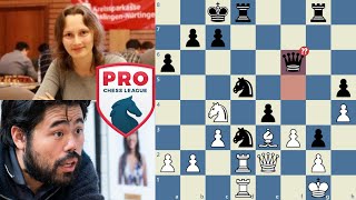 SHOCK DEFEAT!!! Hikaru Nakamura loses to WGM Josefine Heinemann in Pro Chess League - Game Review