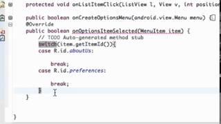 Android Application Development Tutorial 52 Making MenuItems do something