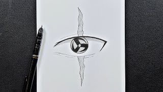 Easy to draw | how to draw kakashi’s eye easy step-by-step