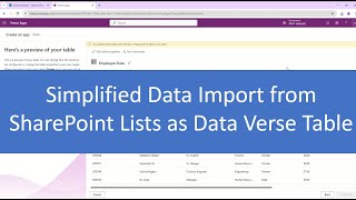 Import SharePoint List Data into Power Apps as a Dataverse Table #dataverse #powerapps #sharepoint