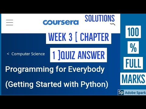 Coursera: Programming For Everybody (getting Started With Python) Week ...