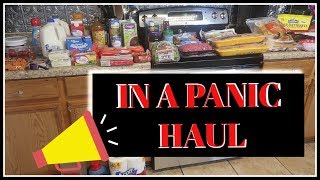 Giving in to the MASS HYSTERIA | An in a PANIC grocery haul for my family of 5!