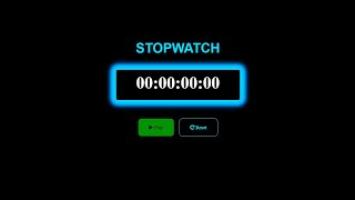 Stopwatch project (coding ninjas) using JavaScript,Html and CSS