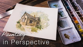 Watercolour and Pen | Drawing Houses in Perspective