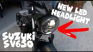 2023 Suzuki SV650 headlight upgrade MOTODEMIC Evo S LED