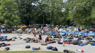 Bikers fill campgrounds, build connections on third day of RAGBRAI 2023