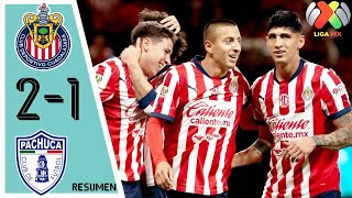 Guadalajara Chivas vs Pachuca 2-1 Resumen y Goles | Apertura | Liga MX 2025 Jornada 8