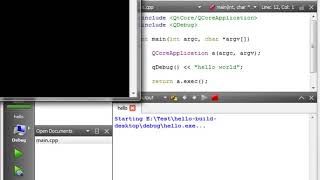 C++ Qt 02 hello world