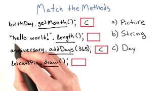 Match the Methods - Intro to Java Programming