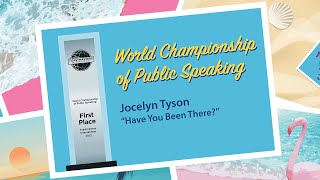 2023 Toastmasters World Champion of Public Speaking: Jocelyn Tyson