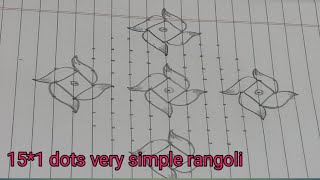 #bogi special pot rangoli#simple and easy rangoli designs#rangoli #muggulu #15*1dots rangoli design