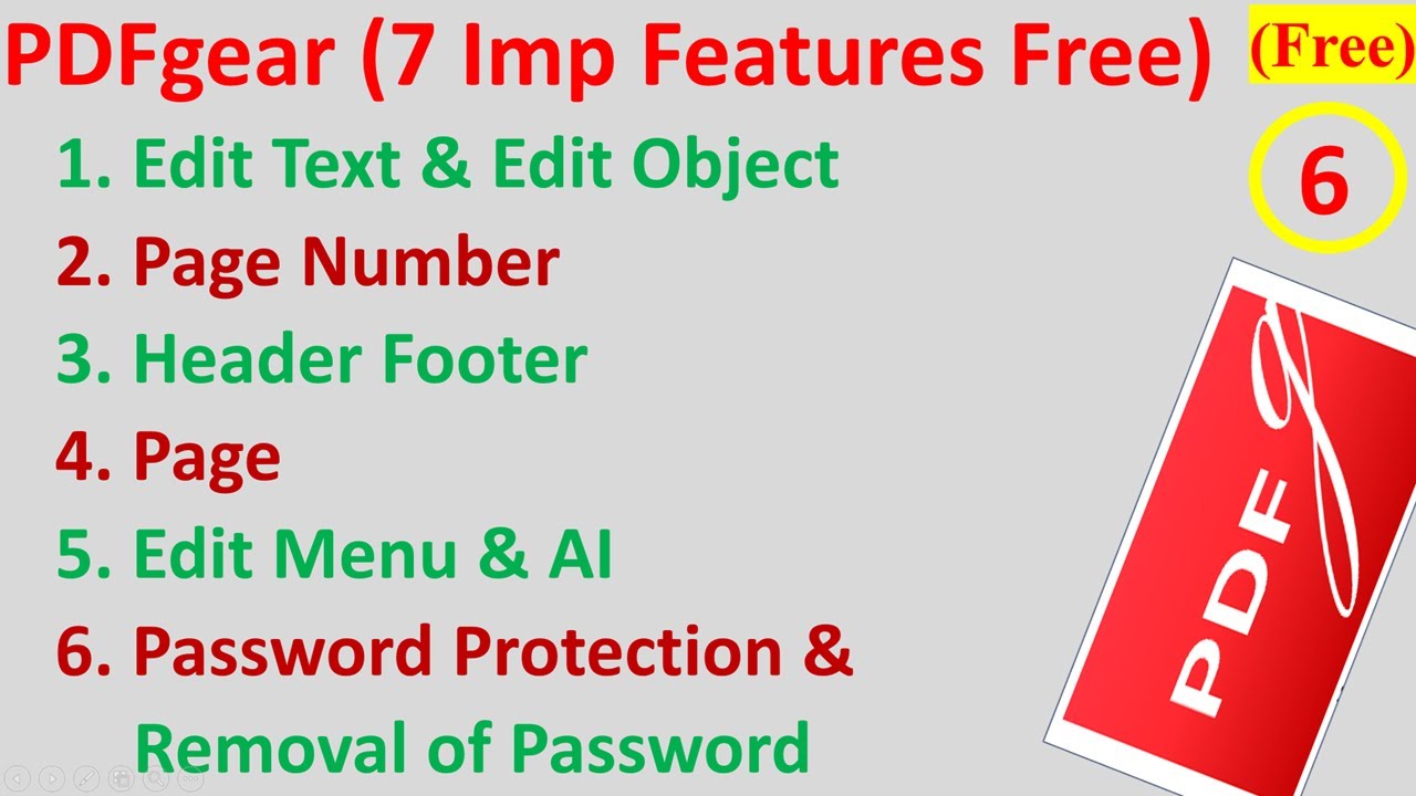Pdfgear 7 Free Features Youtube