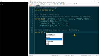 Python Pandas - Create DataFrame using Dictionary