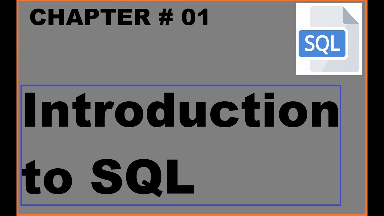 Sql Tutorial W3schools Chapter 01 English Youtube