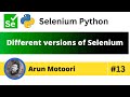 Different versions of Selenium (Selenium Python - Part 13)