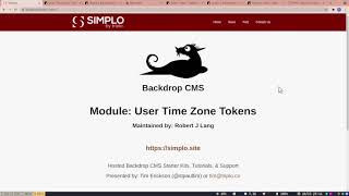 Backdrop CMS Modules: User Time Zone Tokens