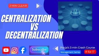 Centralization vs Decentralization | Difference Explained | UGC NET Ep17| Pooja's 3 Min Crash Course