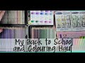 My Back to School  colouring and Stationary Haul,  | Adult Colouring  |  Adult Coloring