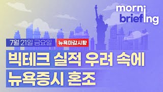 [모닝브리핑] 뉴욕 마감 시황을 핵심만 쏙쏙 뽑아 전해드립니다 (2023년07월21일)