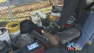 Residents try to salvage contents of storage facility that caught on fire