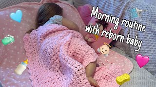 УТРО С РЕБОРНОМ ЕВОЙ🩷ОГРОМНЫЙ РЕБОРН?😳VLOG 🎀КАК КОРМИТЬ РЕБОРНА?✨MORNING ROUTINE WITH REBORN DOLL