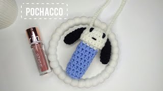 How to Crochet Pochacco Lip Blam Holder | Chapstick Holder | Pochacco Bag Charm