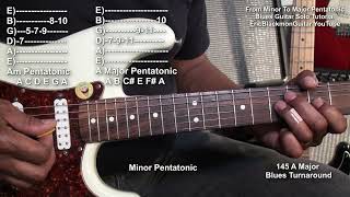 How To Play A Minor To A Major Pentatonic On Guitar In Two Frets @EricBlackmonGuitarGUITAR LESSONS