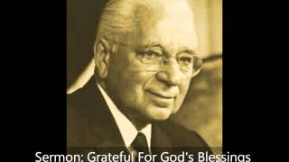 Sermon: Grateful For God's Blessings - Herbert W Armstrong