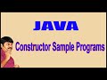 Java Constructors || Constructor Sample Programs || by Durga Sir