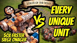 50x FASTER FIRING SIEGE ONAGER vs EVERY UNIQUE UNIT | AoE II: Definitive Edition