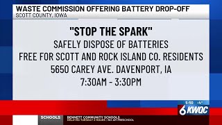 Waste Commission of Scott Co. urges residents to 'Stop the Spark' with battery drop off