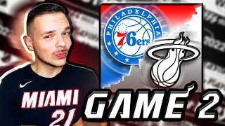 Miami Heat CLAMP Philadelphia 76ers, GAME 2 REACTION + ANALYSIS 🔥  Can Joel Embiid SAVE THEM?! 😱