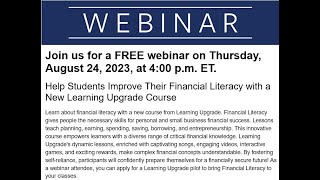 New Readers Press | Help Students Improve Their Financial Literacy with Learning Upgrade