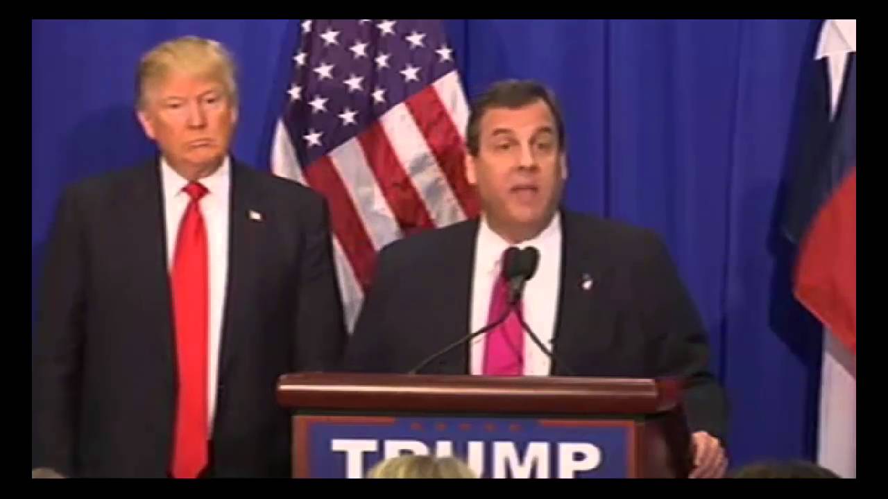 Chris Christie Endorses Donald Trump For The 2016 Presidency - YouTube