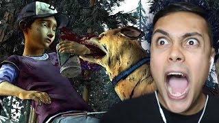CLEMENTINE GETS ATTACKED BY A DOG (The Walking Dead Season 2)