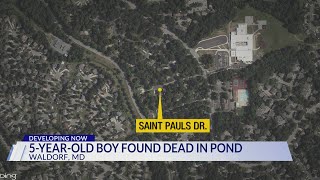 Missing non-verbal 5-year-old boy in Waldorf found dead in pond