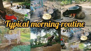 Africanvillage life/Morning routine of10 family members living together ❤️+cleaning+cooking #cooking