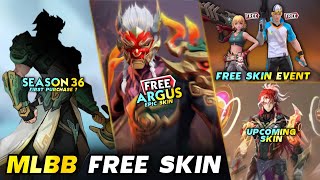 FREE ARGUS EPIC SKIN | 2 FREE SKIN EVENT | NEW UPCOMING UPDATE - Mobile Legends: Bang Bang