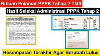 Ribuan Pelamar PPPK Tahap 2 TMS pada Hasil Seleksi Administrasi PPPK Tahap 2 ~ Cek Solusinya...